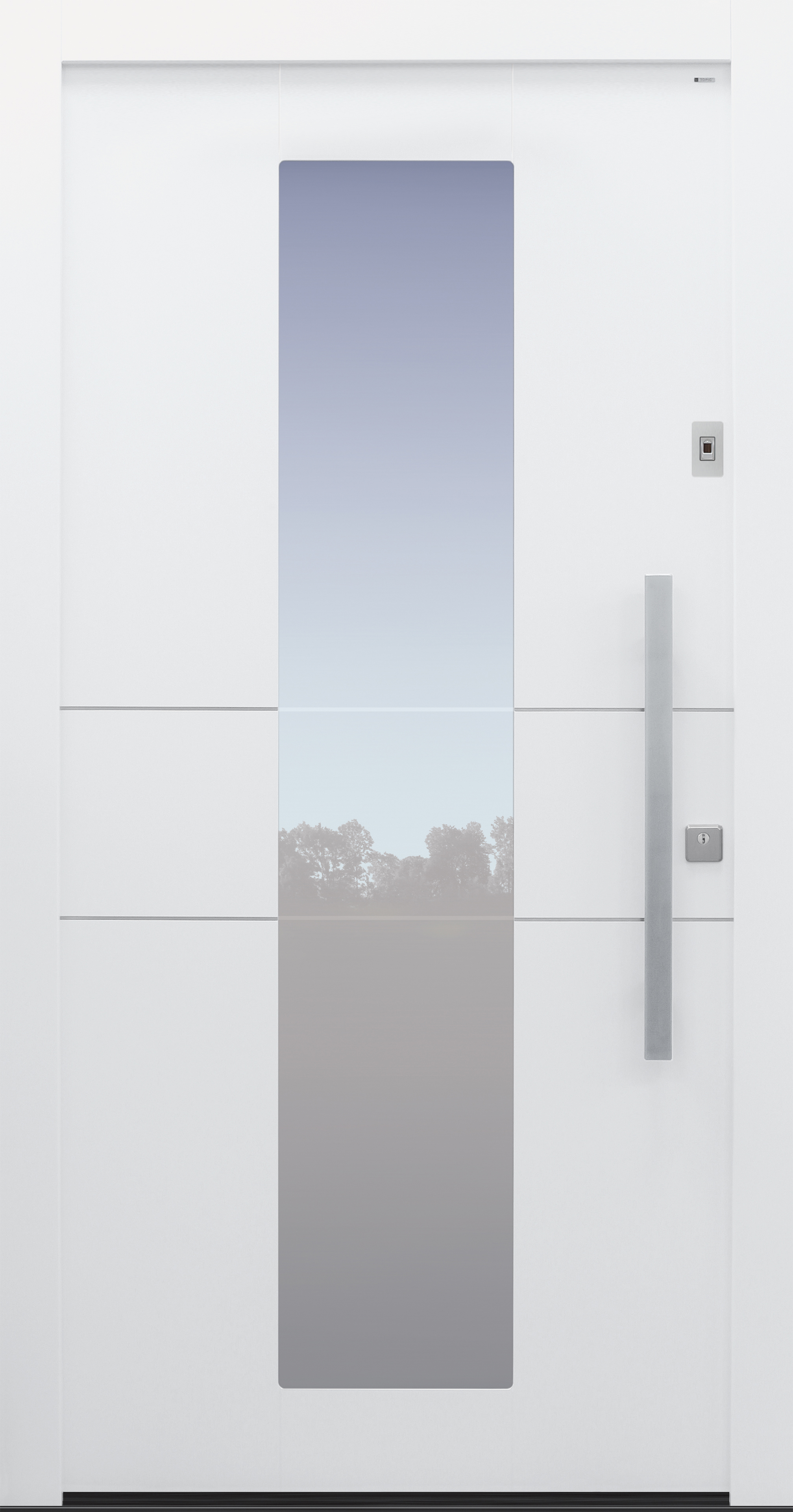 Haustür modern, weiß, TOPICcore, Fingerprint, Edelstahl, Sicherheitstür, besser als Alu, Glas Haustür modern, weiß, TOPICcore, Fingerprint, Edelstahl, Sicherheitstür, besser als Alu, Glas