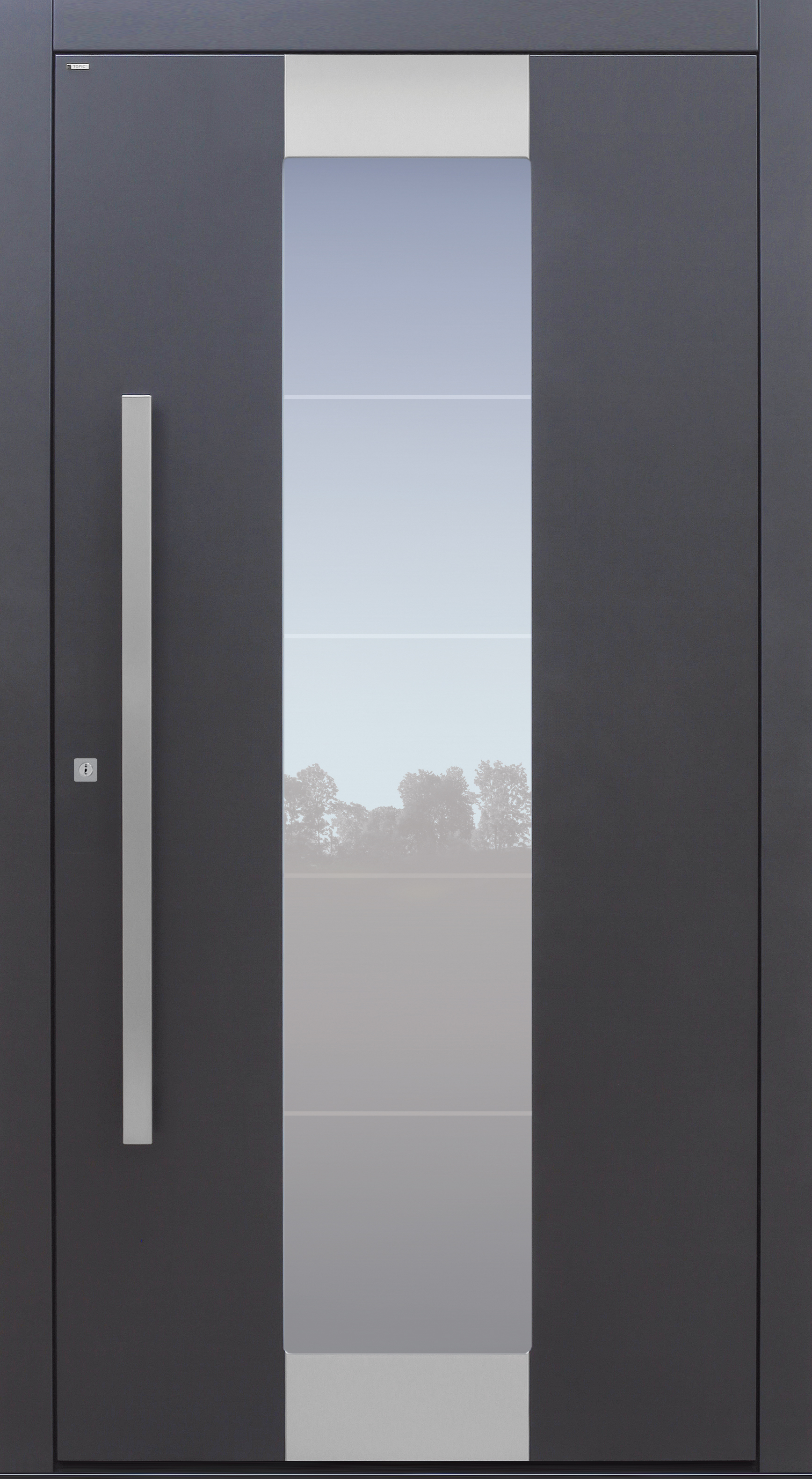 Haustür anthrazit mit Glasmotiv MS4 mit Option 2. Farbe und Designpaket Modell B11 Haustür anthrazit mit Glasmotiv MS4 mit Option 2. Farbe und Designpaket Modell B11