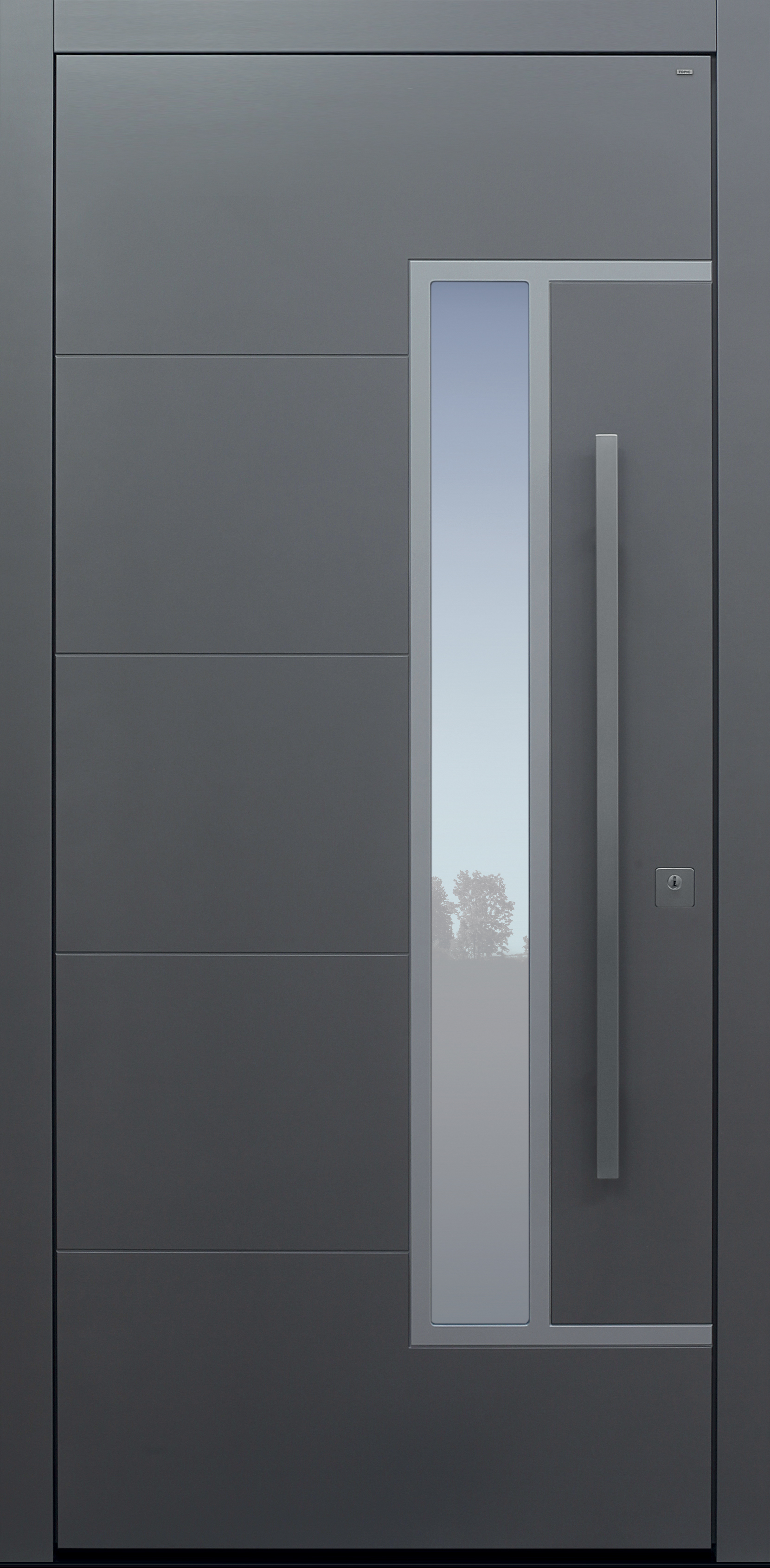 Haustür grau Modell B33-T1 Haustür grau Modell B33-T1