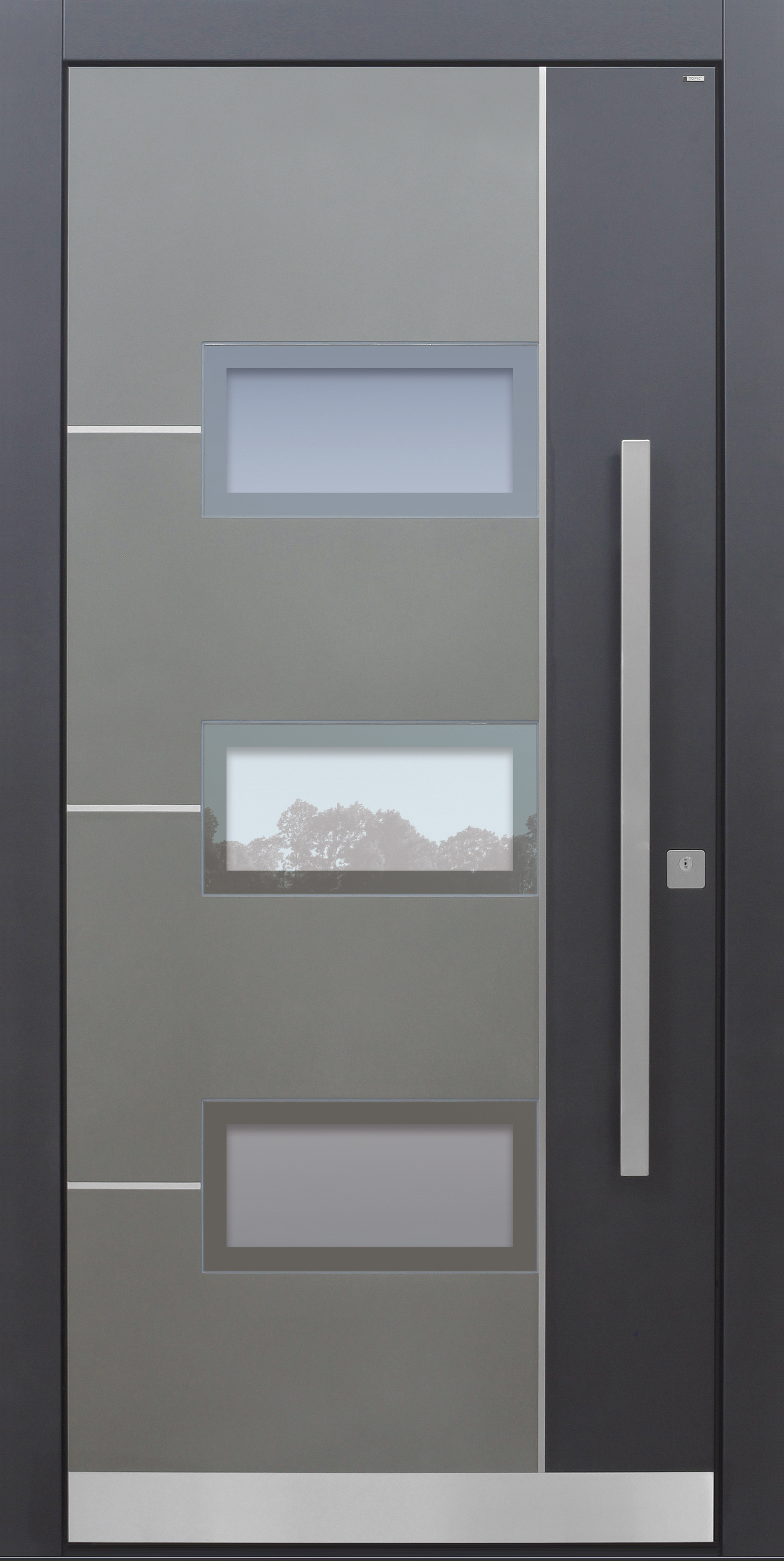 Haustür modern, anthrazit, Edelstahl, HFM, Sicherheitstür, passivhaustauglich, besser als Alu, Glas Haustür modern, anthrazit, Edelstahl, HFM, Sicherheitstür, passivhaustauglich, besser als Alu, Glas