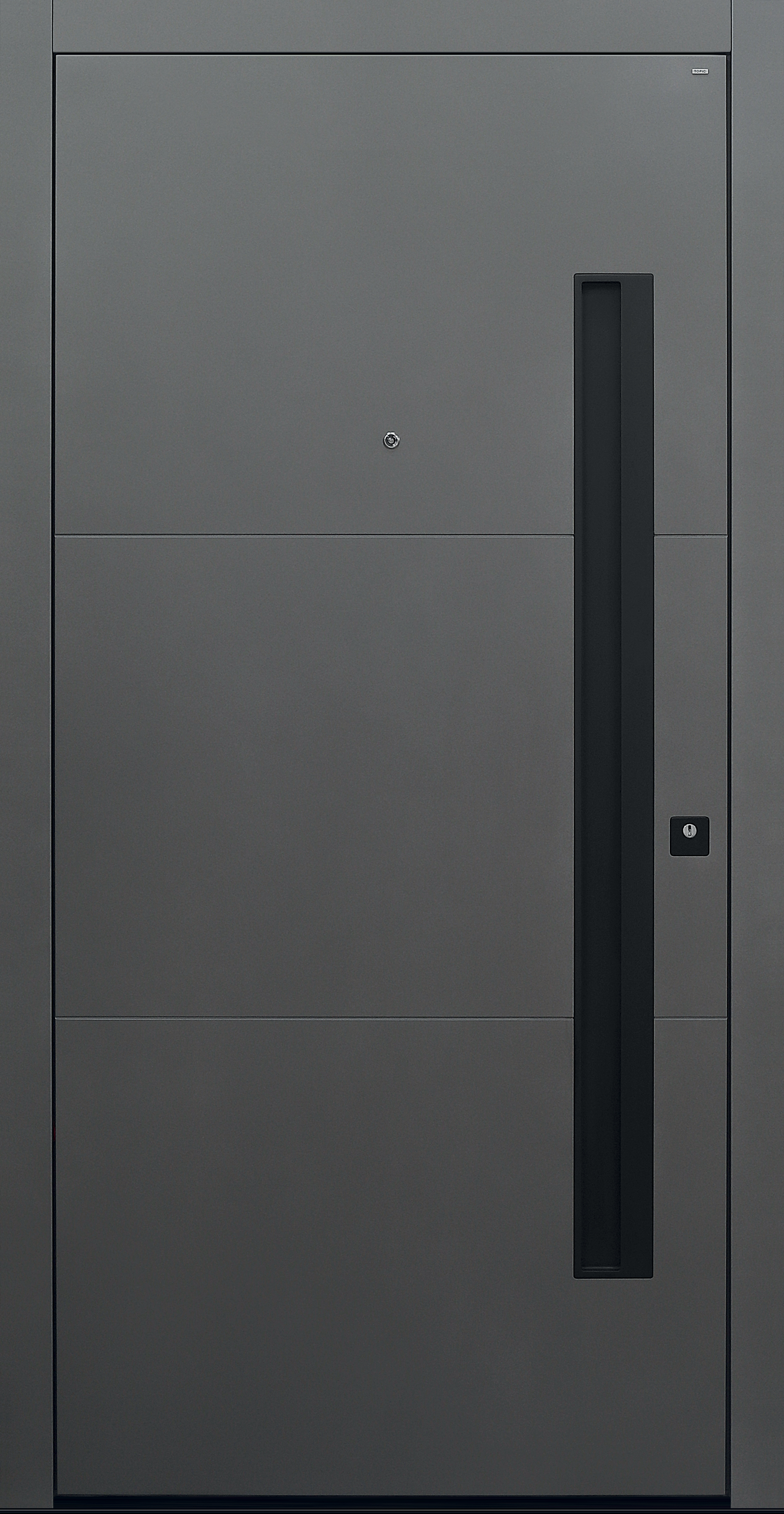 Haustür dunkelgrau mit Schalengriff Modell B9-T1 Haustür dunkelgrau mit Schalengriff Modell B9-T1