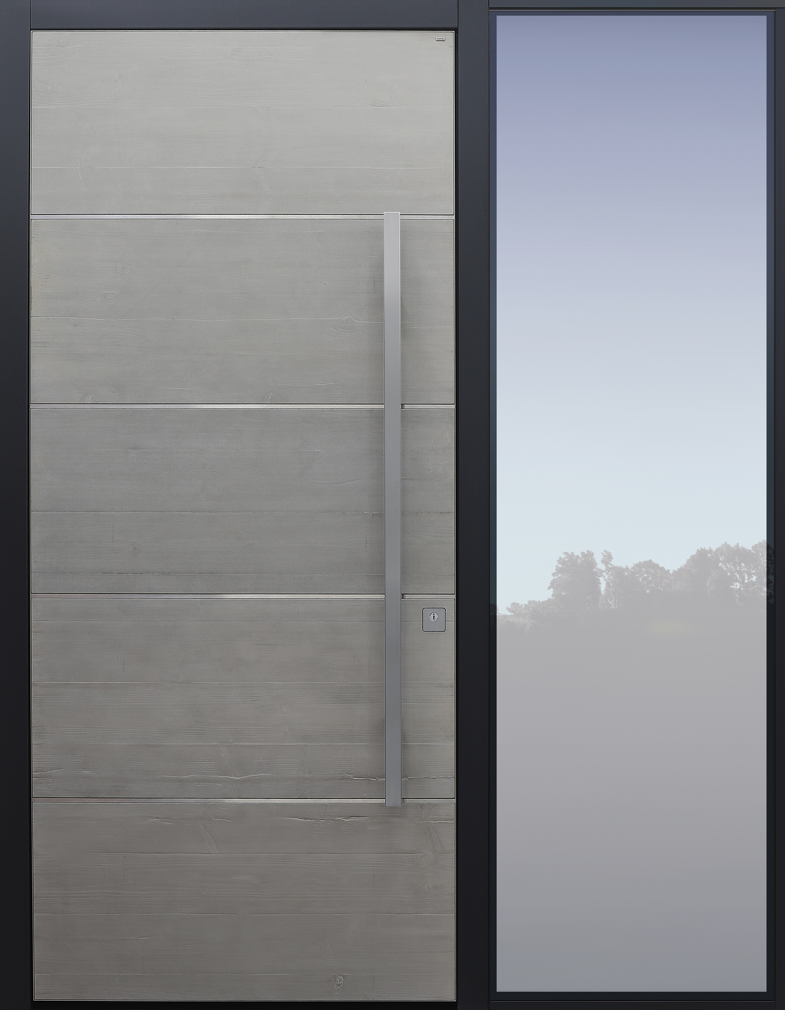 Haustür grau mit Seitenteil BG11 Modell B9 Haustür grau mit Seitenteil BG11 Modell B9