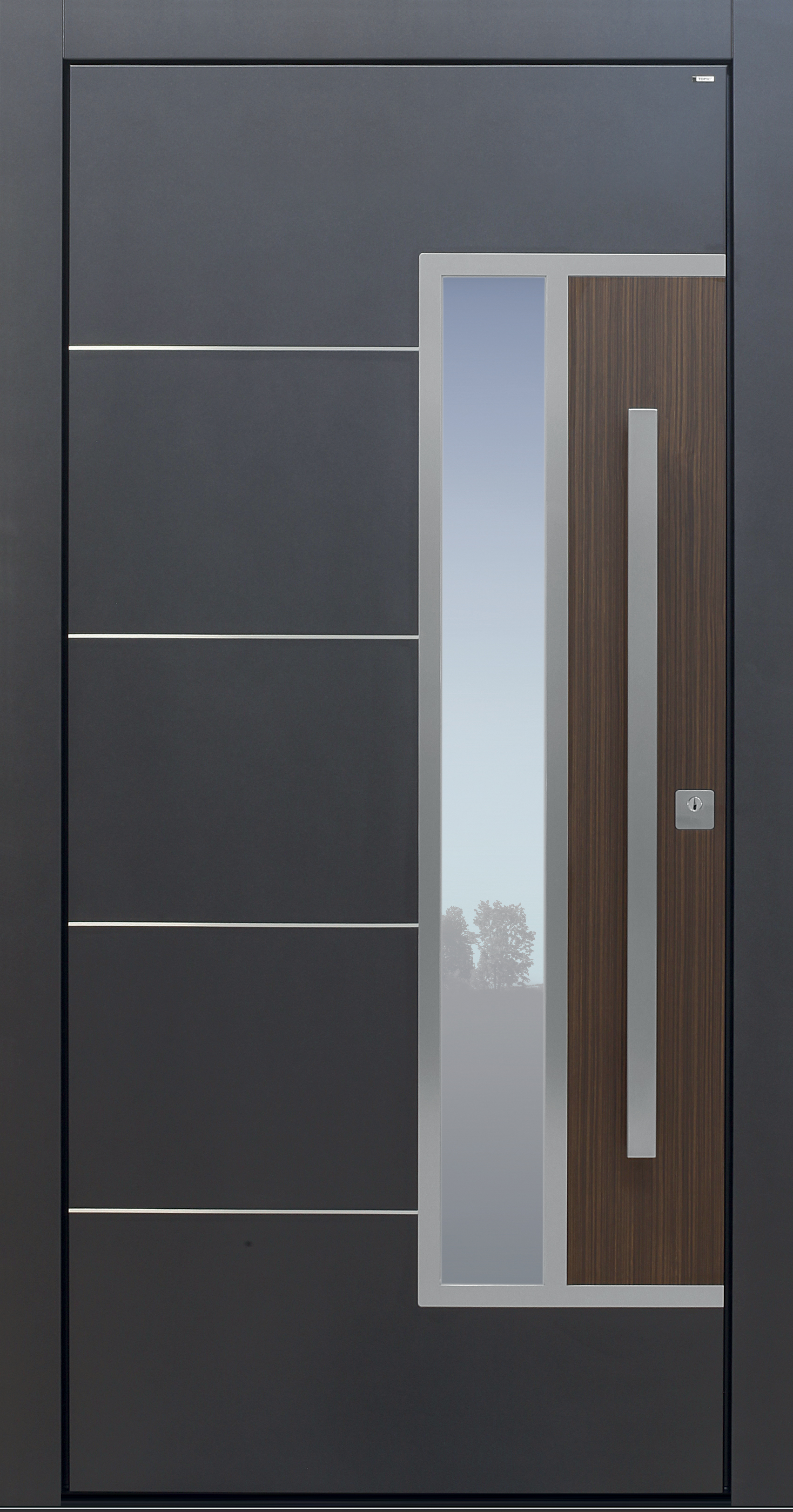 Haustür grau Modell B33-T2 Haustür grau Modell B33-T2