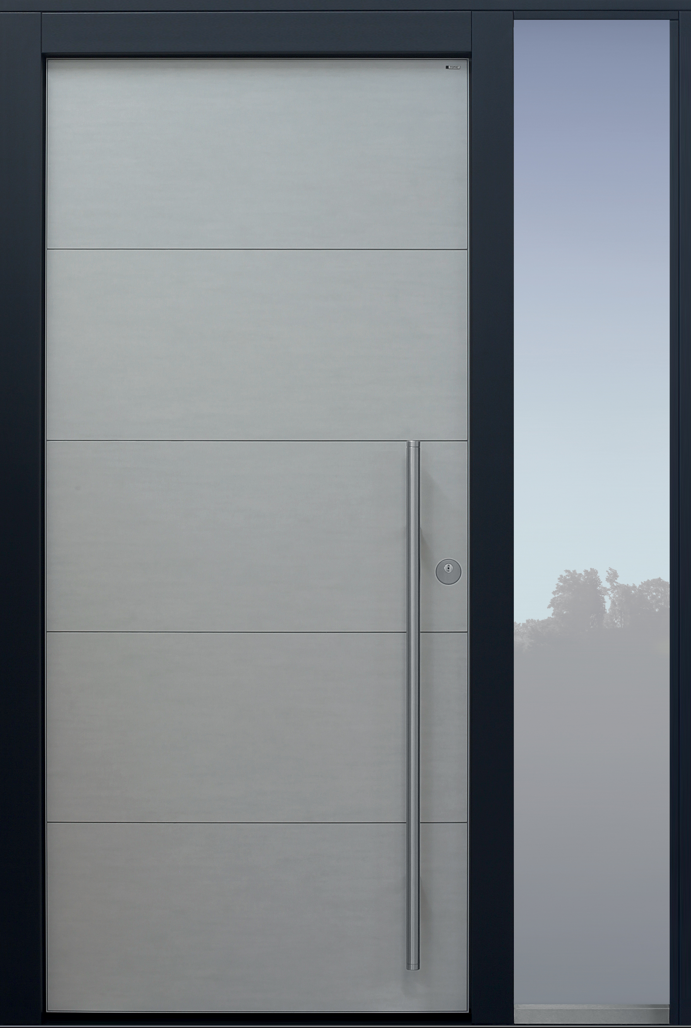 Haustür Keramik Koshi grau mit Seitenteil BG1 Modell B9 Haustür Keramik Koshi grau mit Seitenteil BG1 Modell B9