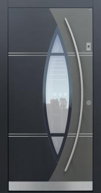 Haustür grau mit Fingerprint Modell A230
