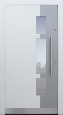 Haustür modern, weiß Topiccore, Sicherheitstür, passivhaustauglich, besser als alu, Glas