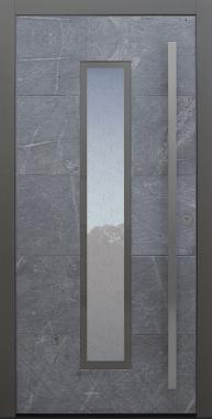 Haustür Himalayastein mit Glas Uadi weiß Modell A483