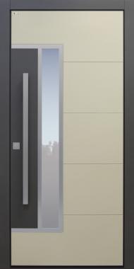 Haustür modern, beige, Keramik, anthrazit, TOPICcore, Sicherheitstür, passivhaustauglich, besser als Alu, Glas