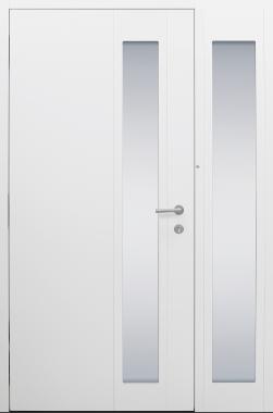 Haustür weiß Innenansicht mit Seitenteil Shadow Modell B37
