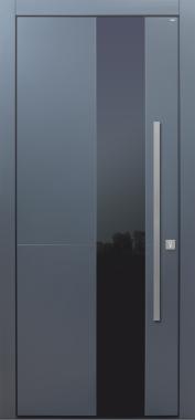 Haustür modern, grau, TOPICcore, Sicherheitstür, passivhaustauglich, besser als Alu, Glas