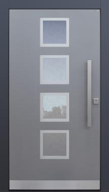 Haustür modern, grau TOPICcore, Edelstahl, Sicherheitstür, passivhaustauglich, besser als Alu, Glas