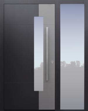 Haustür anthrazit mit Seitenteil B1 Modell B68