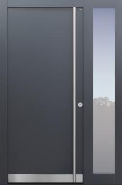 Haustür anthrazit mit Seitenteil T Modell B9