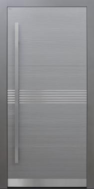 Haustür Lärche gebürstet mit Design B902 6 Lisenen Modell B9