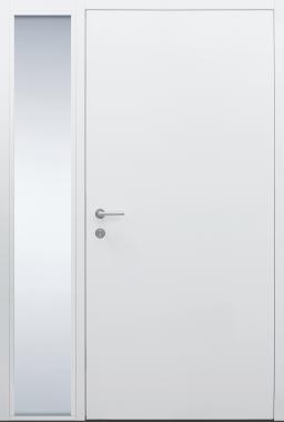 Haustür weiß Innenansicht mit Seitenteil B1 Modell B9