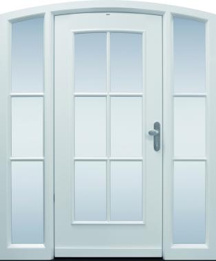 Haustür, Landhaus, weiß, TOPICcore, Sicherheitstür, besser als alu, Seitenteil, Glas
