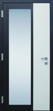 Haustür modern, Glas, weiß, anthrazit, Topiccore, Sicherheitstür, passivhaustauglich, besser als Alu