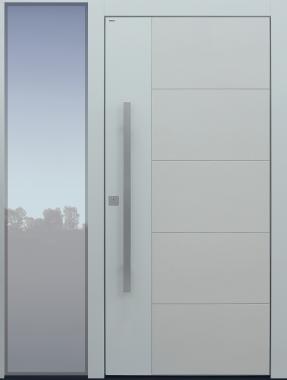 Haustür Keramik Koshi grau mit Seitenteil BG11 Modell B9