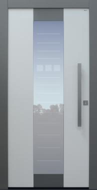 Haustür grau mit Sandstrahlung Modell B11