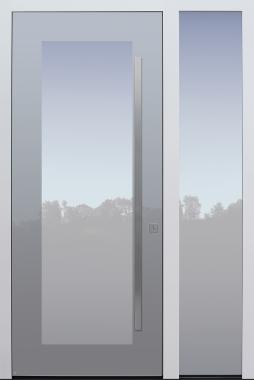 Haustür grau mit Seitenteil B1 Modell Pure02