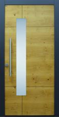 Haustür modern, anthrazit, Holz, Sicherheitstür, besser als alu, Glas