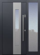 Haustür modern, anthrazit, Topiccore, Seitenteil, Sicherheitstür, passivhaustauglich, besser als alu, Glas
