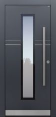 Haustür modern, anthrazit, Topiccore, Sicherheitstür, passivhaustauglich,  besser als alu, Glas