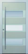 Haustür, hellgrau, beige, Keramik, Sicherheitstür, passivhaustauglich, besser als alu, Glas, Lichtausschnitt