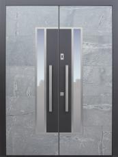 Haustür modern, Stein, anthrazit, TOPICcore, Sicherheitstür, passivhaustauglich, besser als Alu, Glas, Strasser, Atlantis