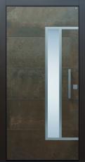 Haustür Cor-Ten bronze braun Keramik Sicherheitstür passivhaustauglich Glas