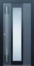 Haustür modern, dunkelgrau, Keramik, LED, Sicherheitstür, passivhaustauglich, Glas, Lichtausschnitt