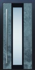 Haustür modern, anthrazit, Echtstein, Stein, Himalayastein, Sicherheitstür, passivhaustauglich, TOPICcore, besser als Alu, Glas