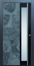 Haustür modern, anthrazit, Echtstein, Stein, Himalayastein, Edelstahl, Sicherheitstür, passivhaustauglich, TOPICcore, besser als Alu, Glas