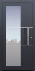 Haustür anthrazit mit Glasmotiv MS4 mit Option Schalengriff Modell B55