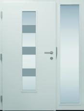 Haustür modern, TOPICcore, weiß, Sicherheitstür, passivhaustauglich, besser als Alu, Glas, Seitenteil