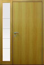 Haustür modern, Holz, Lärche, Seitenteil, Sicherheitstür, passivhaustauglich, besser als alu, Glas