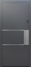 Haustür anthrazit mit Keypad mit Design B903 2 Lisenen Modell B9-T1