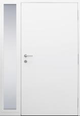 Haustür weiß Innenansicht mit Seitenteil B11 Modell B9-T2