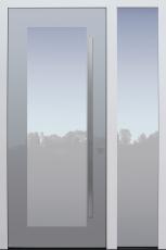 Haustür grau mit Seitenteil B1 Modell Pure02
