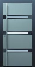 Haustür modern, anthrazit, grau, TOPICcore, Sicherheitstür, passivhaustauglich, besser als alu, Glas