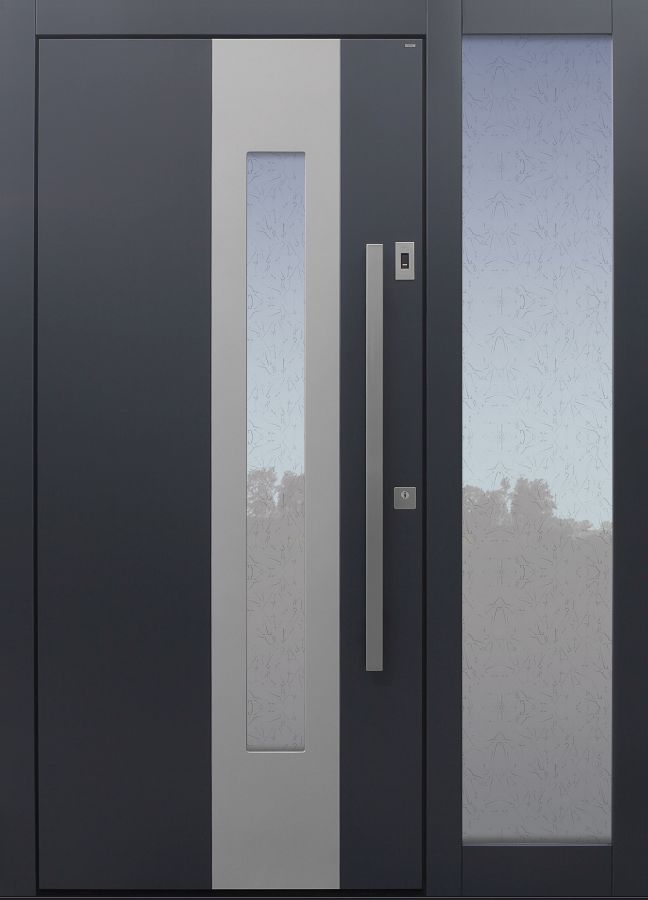 Haustür modern, anthrazit, Topiccore, Seitenteil, Sicherheitstür, passivhaustauglich, besser als alu, Glas