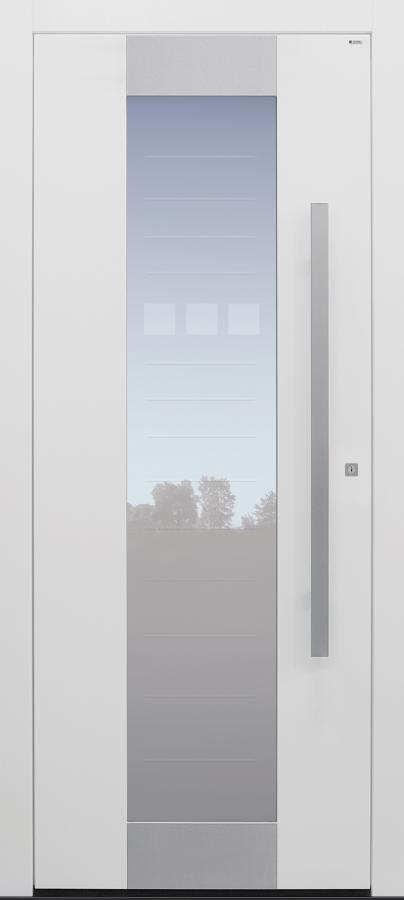 Haustür weiß mit Glasmotiv MS4 mit Option Designpaket Modell B11-T1