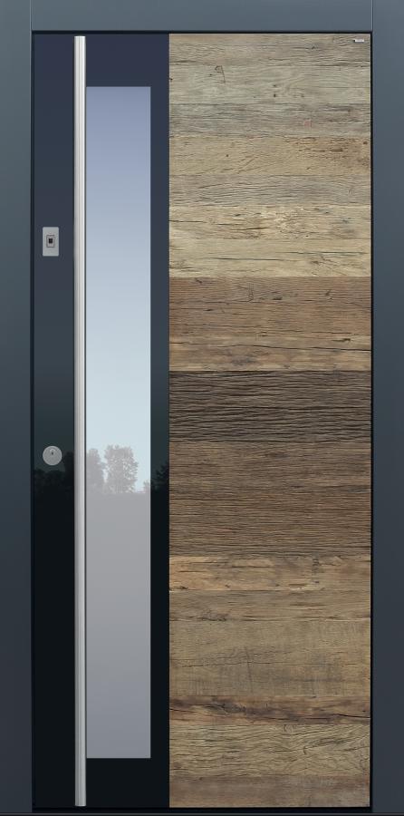 Haustür Altholz Eiche sonnenverbrannt Modell B37 mit Fingerprint