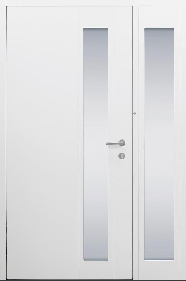 Haustür weiß Innenansicht mit Seitenteil Shadow Modell B37