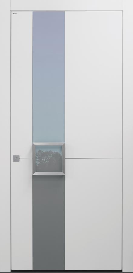 Haustür modern, weiß, TOPICcore, Sicherheitstür, passivhaustauglich, besser als Alu, Glas