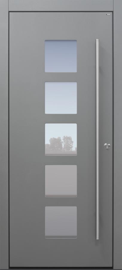 Haustür modern, grau, TOPICcore, Sicherheitstür, passivhaustauglich, besser als Alu, Glas