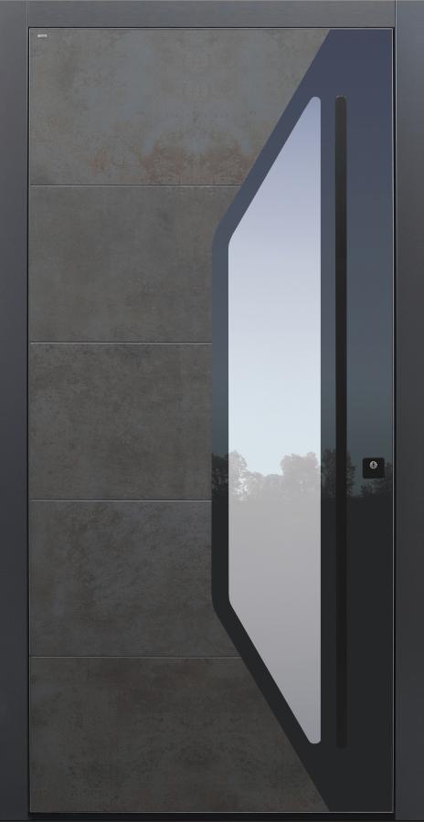 Haustür Keramik schwarzstahl Kollektion Smart Modell B700