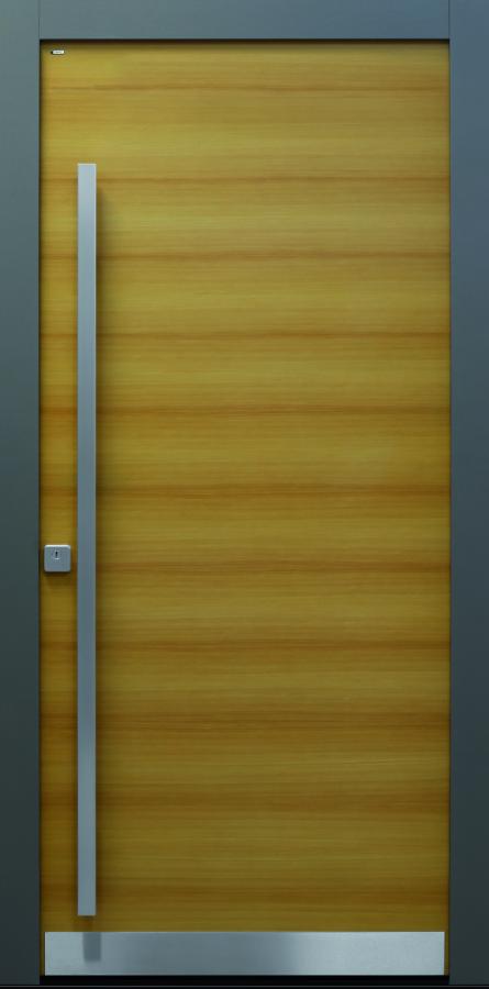 Haustür modern, Holz, Lärche, Sicherheitstür, besser als alu