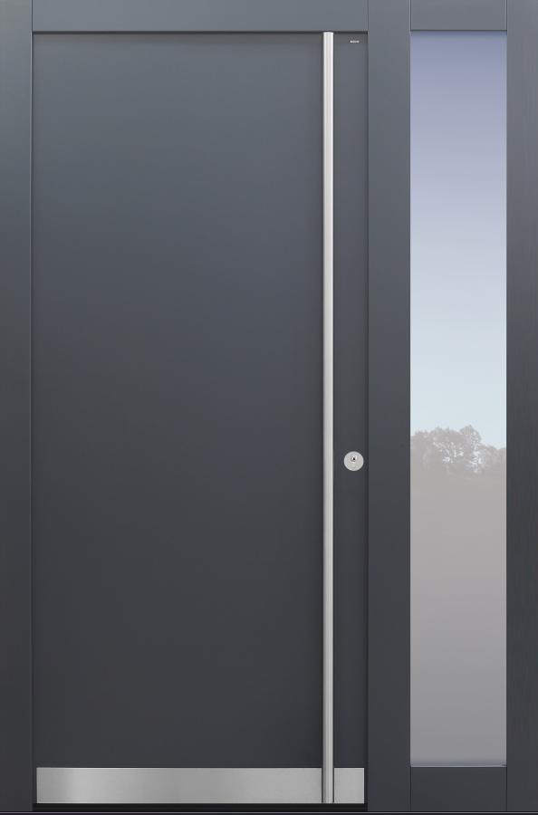 Haustür anthrazit mit Seitenteil T Modell B9