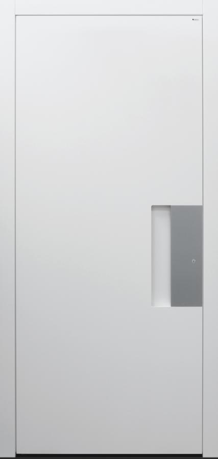 Haustür weiß mit Option Schalengriff Modell B9